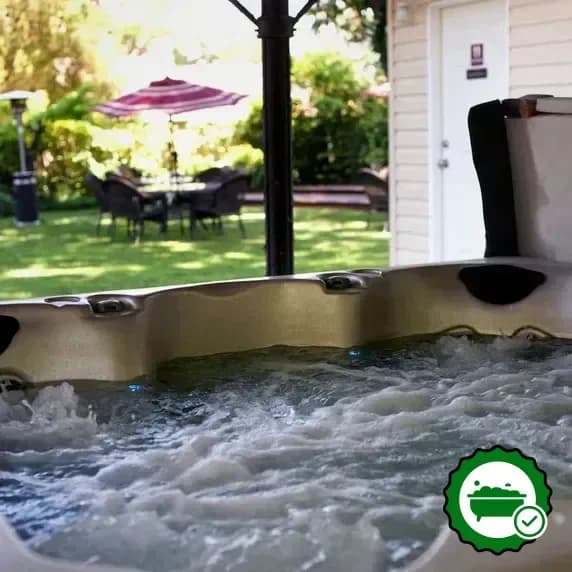 Private outdoor hot tub