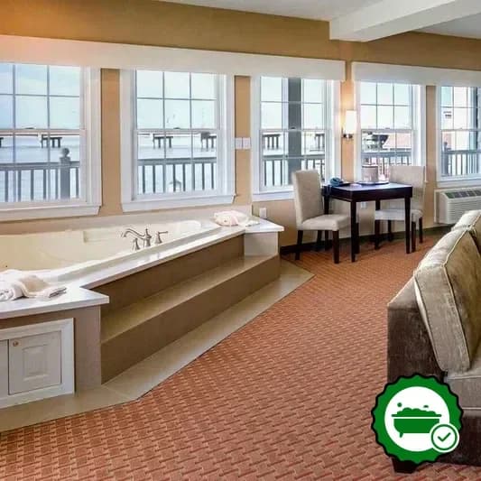 In-room jacuzzi at Comfort Suites Chincoteague in Chincoteague Island, Virginia
