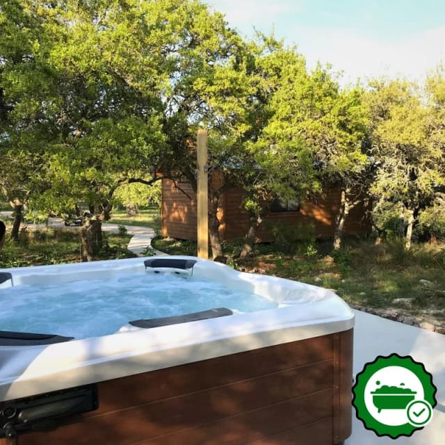 Private outdoor hot tub