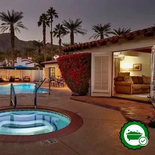 Shared outdoor hot tub