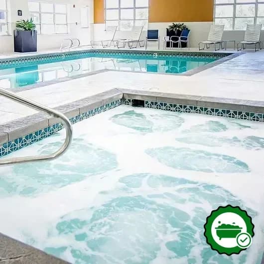 Shared indoor hot tub