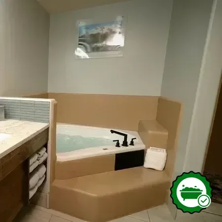 In-room jacuzzi at The Gonzo Inn in Moab, Utah