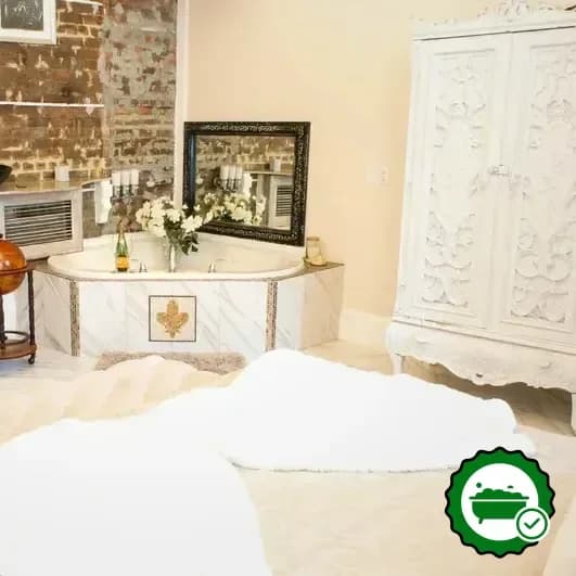 In-room jacuzzi at Fleur De Lis Mansion Bed and Breakfast in New Orleans, Louisiana