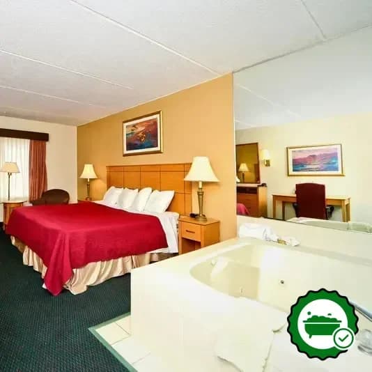 In-room jacuzzi at Americas Best Value Inn & Suites St. Cloud in Saint Cloud, Minnesota