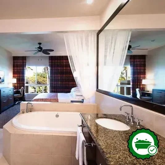 Private in-room hot tub
