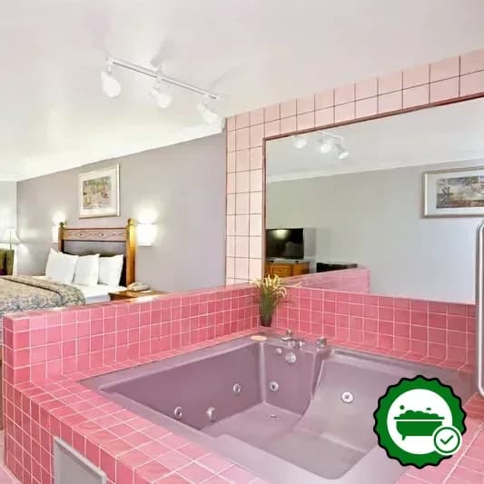 In-room jacuzzi at Days Inn by Wyndham West Covina in West Covina