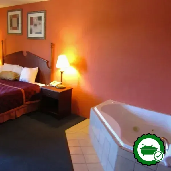 In-room jacuzzi at Executive Inn and Suites Wichita Falls in Wichita Falls