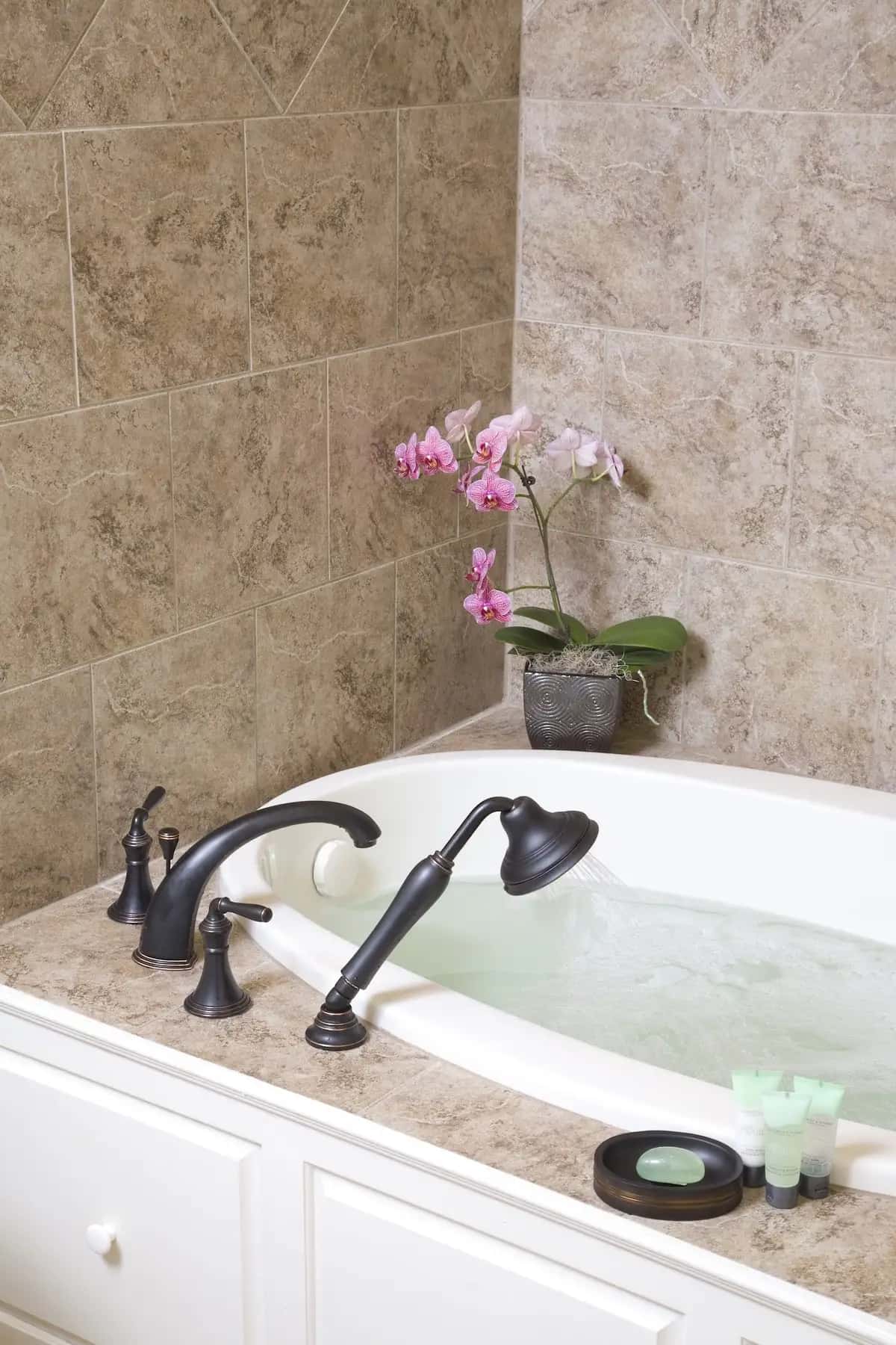 In-room jacuzzi tub at La Maison in Midtown in Houston, TX
