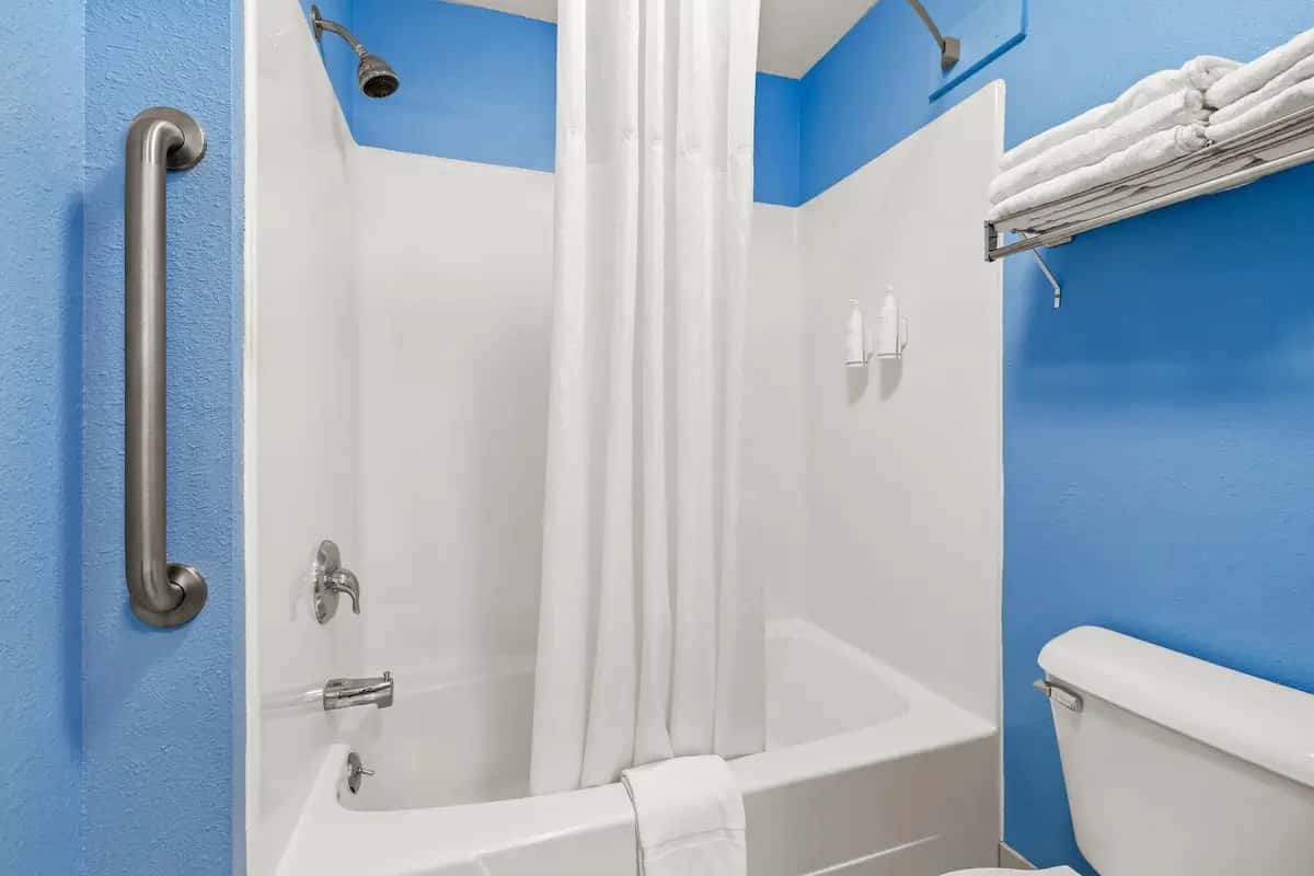 In-room jacuzzi tub at Super 8 by Wyndham Osseo WI in Osseo, WI