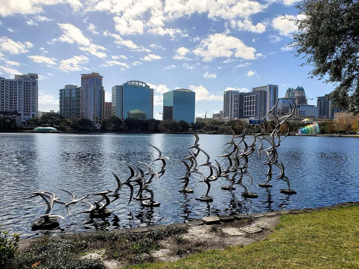 Lake Eola and the Orlando, Florida skyline
